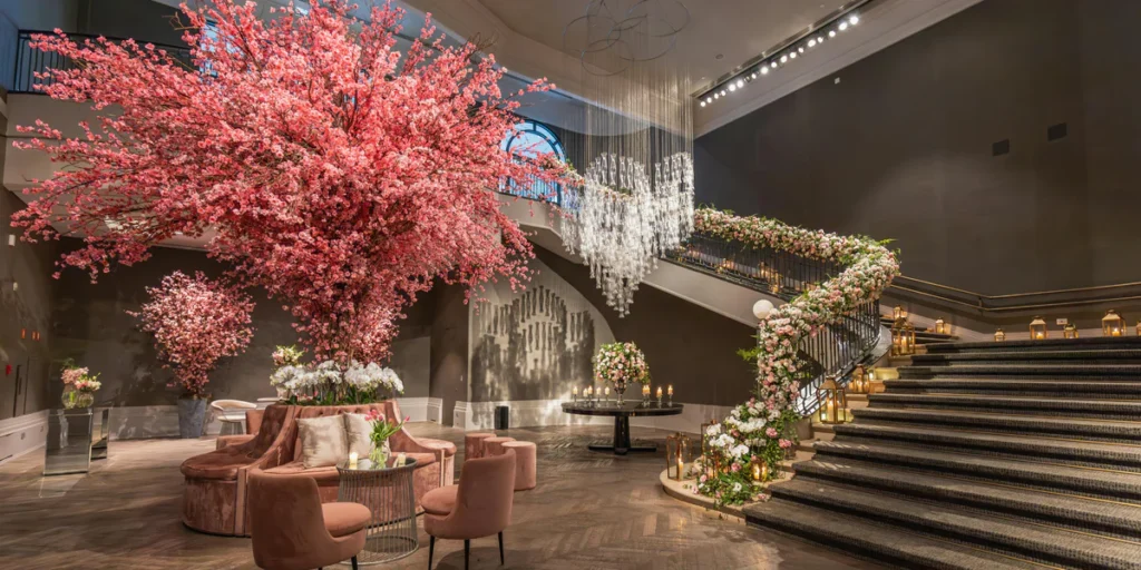 hotel artificial flowers for lobby room and event décor