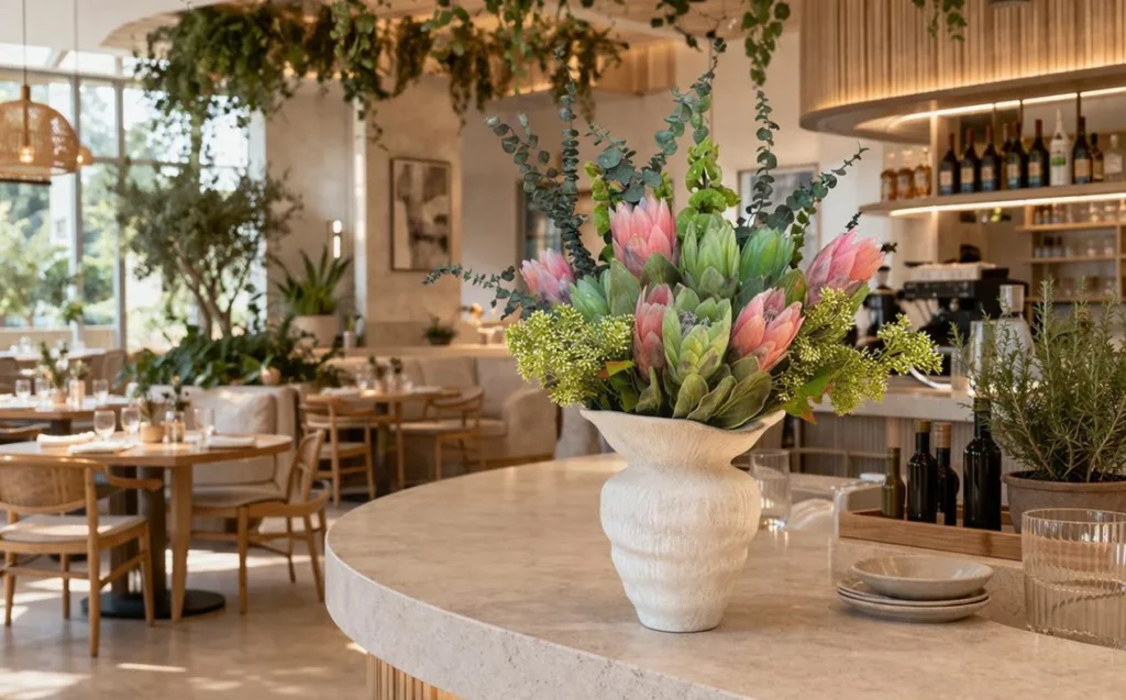 how restaurants reduce decoration costs with artificial flowers