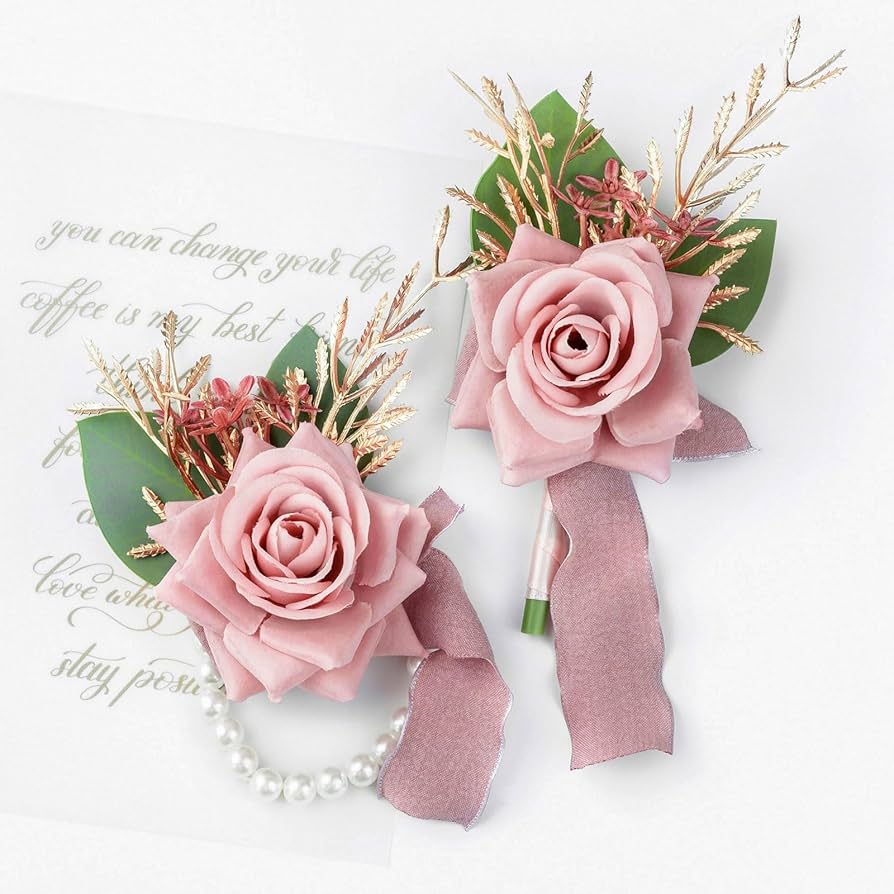 realistic fake flower corsage for prom