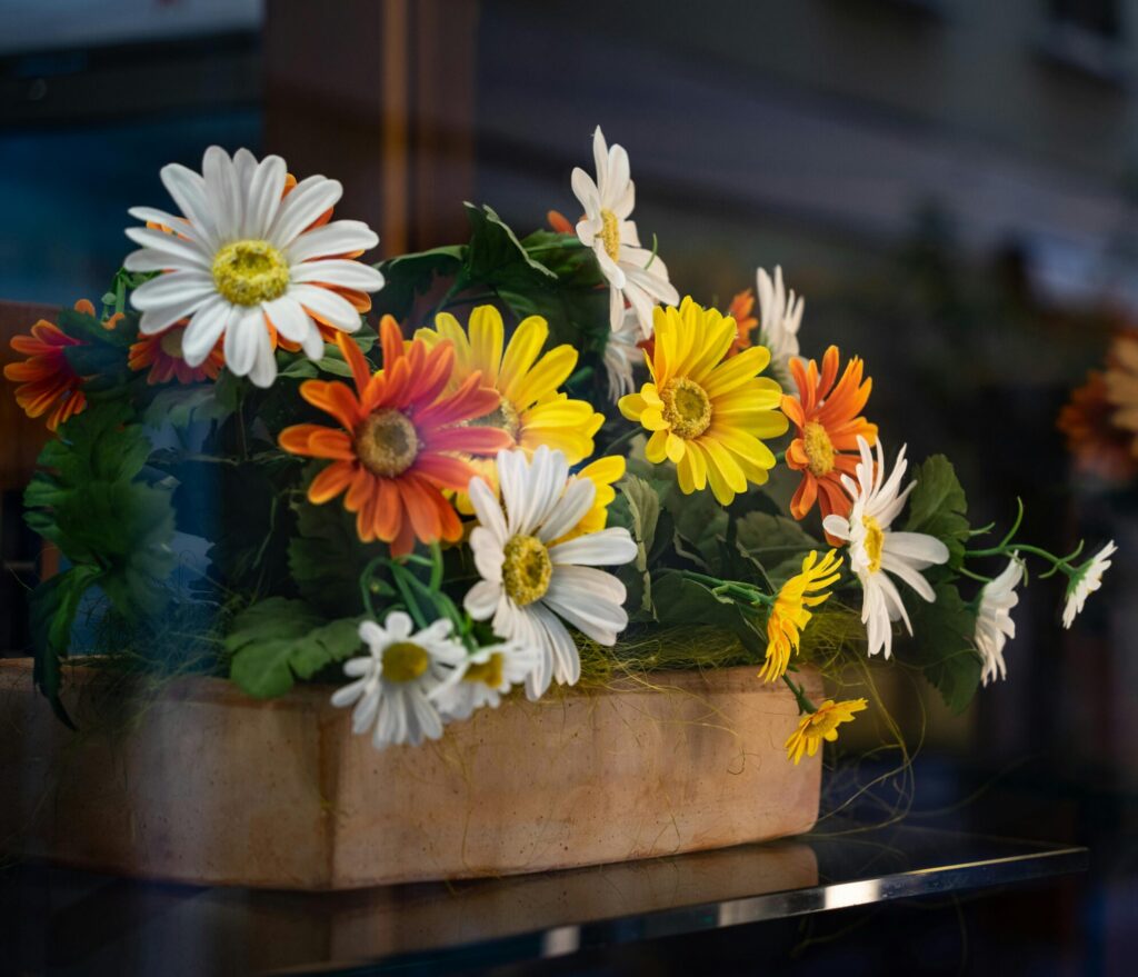 what are fake flowers called for online search and SEO product listings