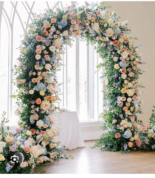 artificial flower garland ideas for wedding arches