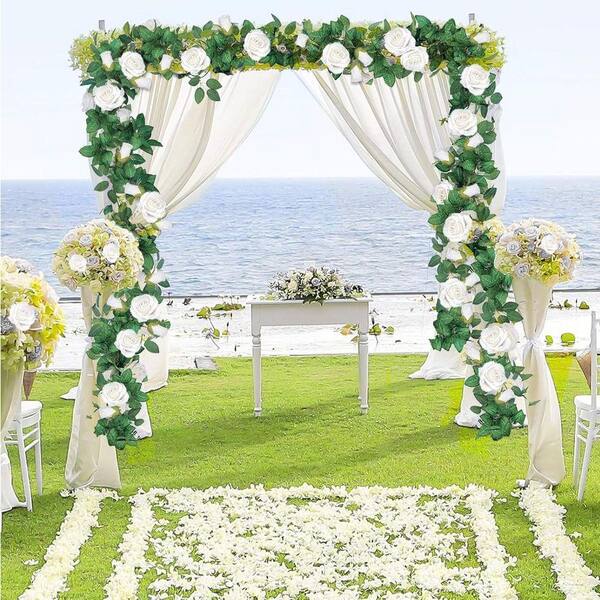 artificial flower garland ideas for event decoration