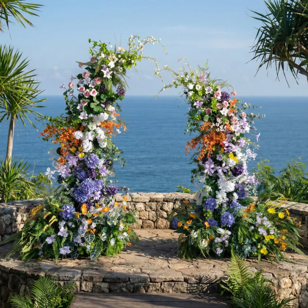 best flowers for wedding arch photography roses orchids hydrangeas