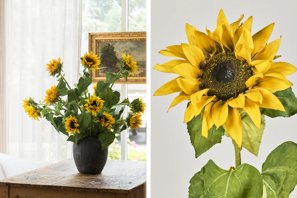 best quality faux flowers made with silk PU and PE materials