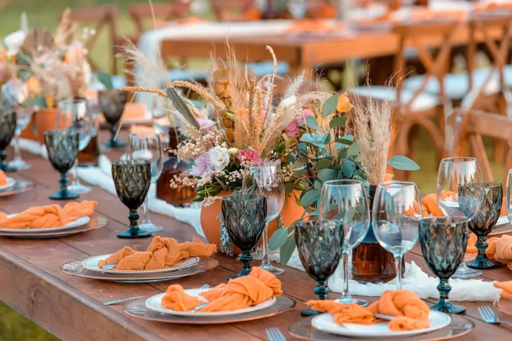 flame retardant artificial flowers for restaurant and event decoration