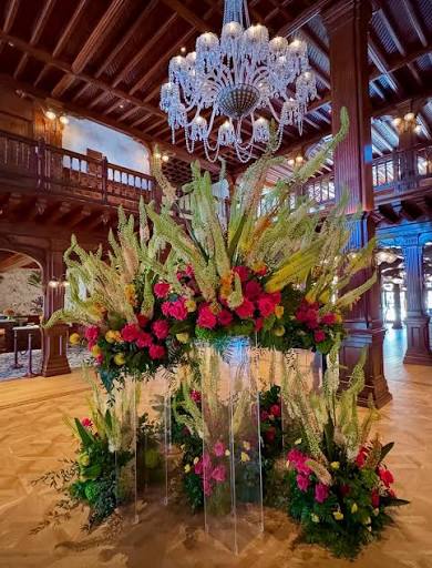 large artificial flower arrangements for hotel lobby reception area