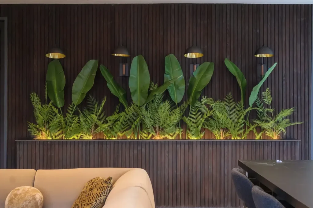 artificial plants for office decoration in office reception area
