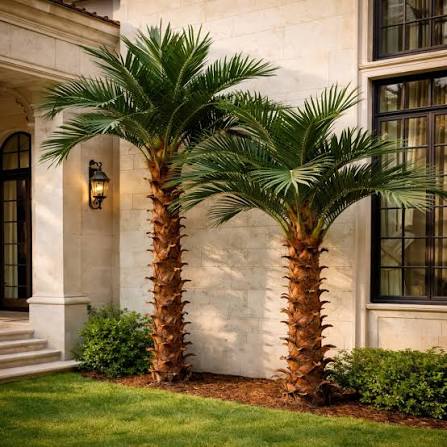indoor and outdoor large artificial trees for business interiors and commercial projects
