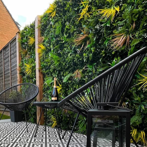 natural looking fake plants for balcony privacy design