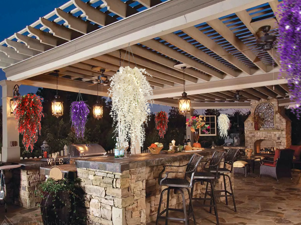 Outdoor Artificial Hanging Plants for Restaurant Patio Decor outdoor artificial hanging plants for restaurant patio decor