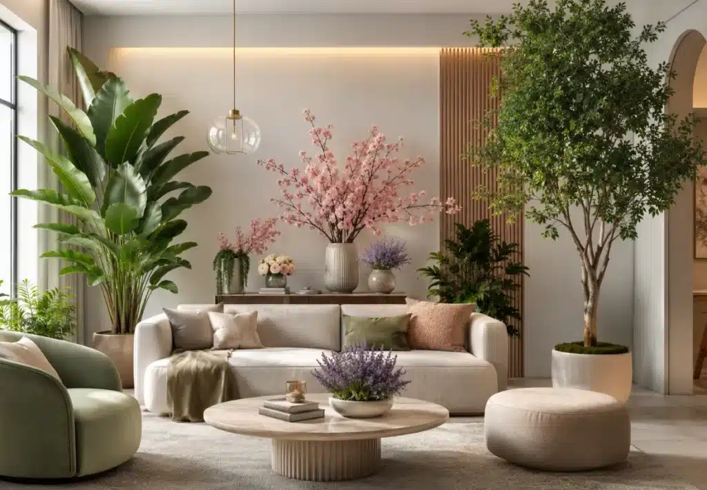 B2B questions about artificial plants for living room projects
