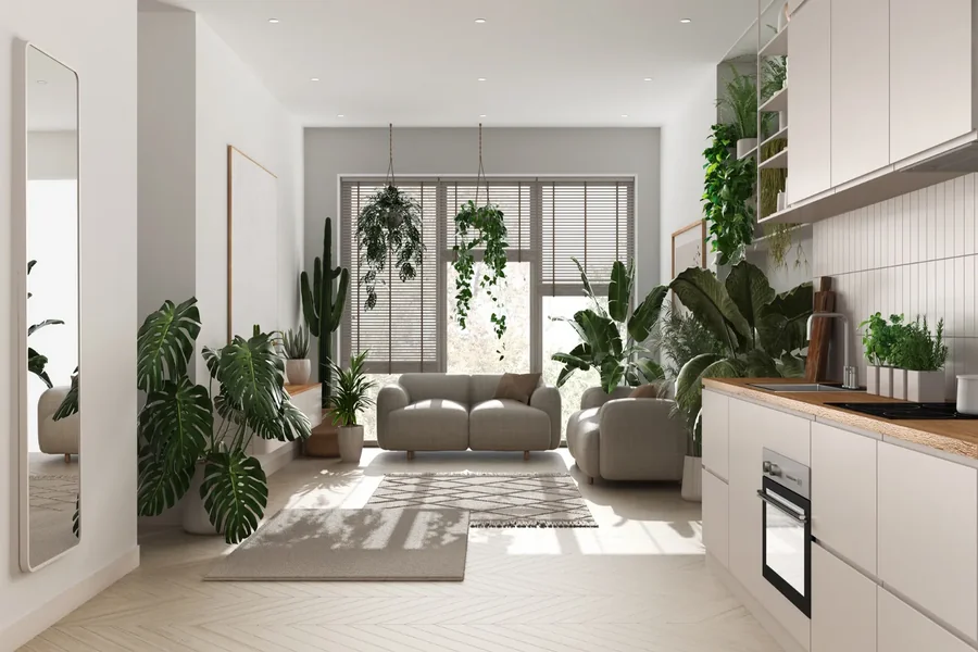 why designers choose artificial plants for living room projects