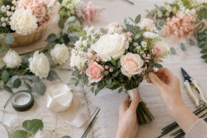 ![Creating your wedding bouquet with fake flowers](http://botanicblossoms.com/wp-content/uploads/2024/12/How-to-Make-Your-Own-Wedding-Bouquet-with-Fake-Flowers.jpg "DIY Wedding Bouquet")