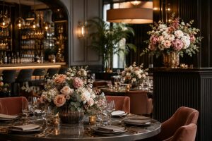 ![Silk flower arrangements enhancing restaurant interiors with lasting luxury](http://botanicblossoms.com/wp-content/uploads/2025/06/Silk-Flower-Arrangements-for-Restaurants-Luxury-That-Lasts.jpg "Restaurant Silk Flowers")