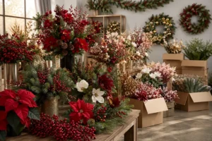![Wholesale artificial Christmas florals with proven palettes packs and fast replenishment](http://botanicblossoms.com/wp-content/uploads/2025/10/Artificial-Christmas-Floral-Wholesale-Proven-Palettes-Packs-Fast-Replenishment.webp "Wholesale Christmas Florals")