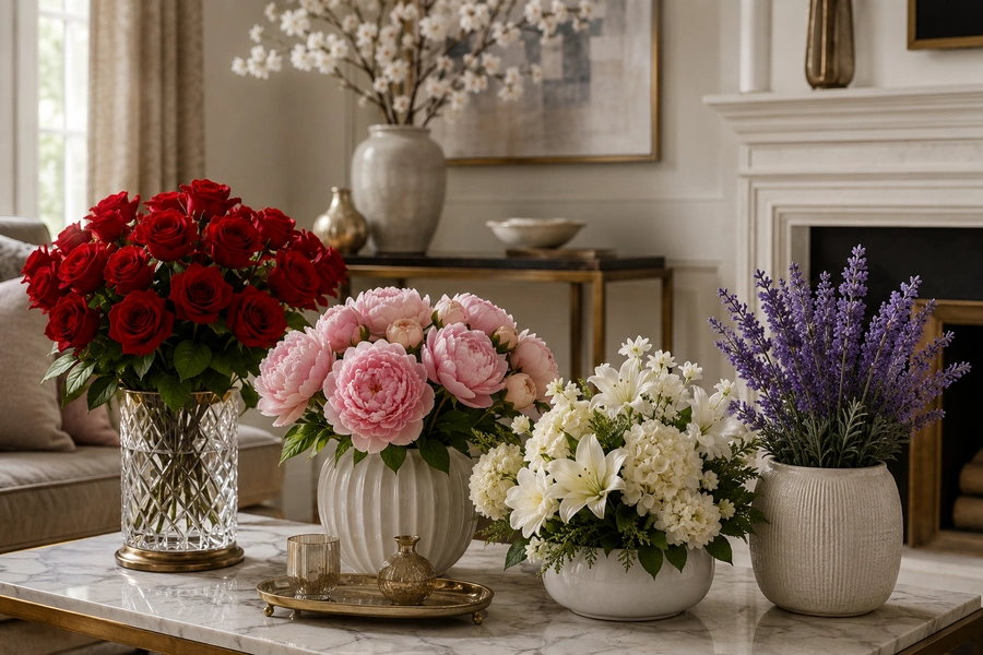 Artificial flower meanings and symbolism reflecting personality and decorative style