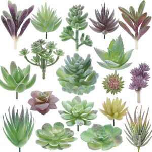 potted artificial succulents wholesale set – purple and green mixed succulents