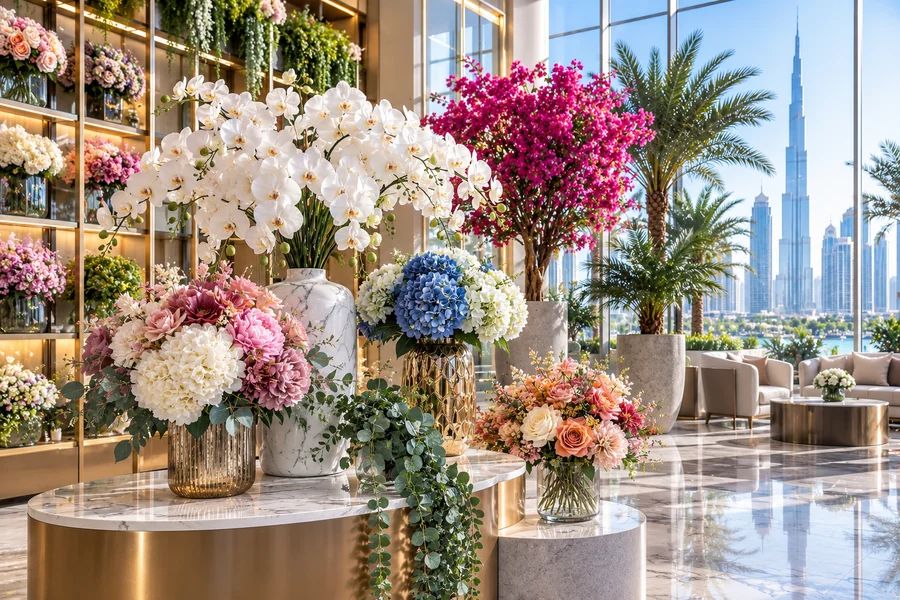 Fake flowers for Dubai selected to withstand heat dust and customs challenges