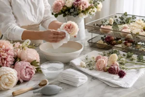 ![Silk flowers cleaned safely without color fading using eleven proven methods](http://botanicblossoms.com/wp-content/uploads/2025/11/How-to-Clean-Silk-Flowers-Without-Color-Fade-—-11-Proven-Fixes.webp "Clean Silk Flowers Safely")