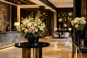 ![Real and silk flowers compared across thirteen budget-friendly hotel lobby layouts](https://botanicblossoms.com/wp-content/uploads/2025/12/Flowers-for-Hotels-—-Real-vs-Silk-13-Lobby-Layouts-That-Protect-Budget.webp "Hotel Lobby Flower Layouts")
