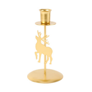 gold reindeer metal candle holder for Christmas table decor