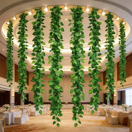 best artificial greenery for event decoration on arches ceilings walls and tables