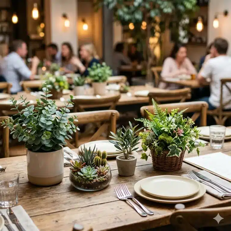 Commercial artificial greenery for hotels offices restaurants and retail spaces