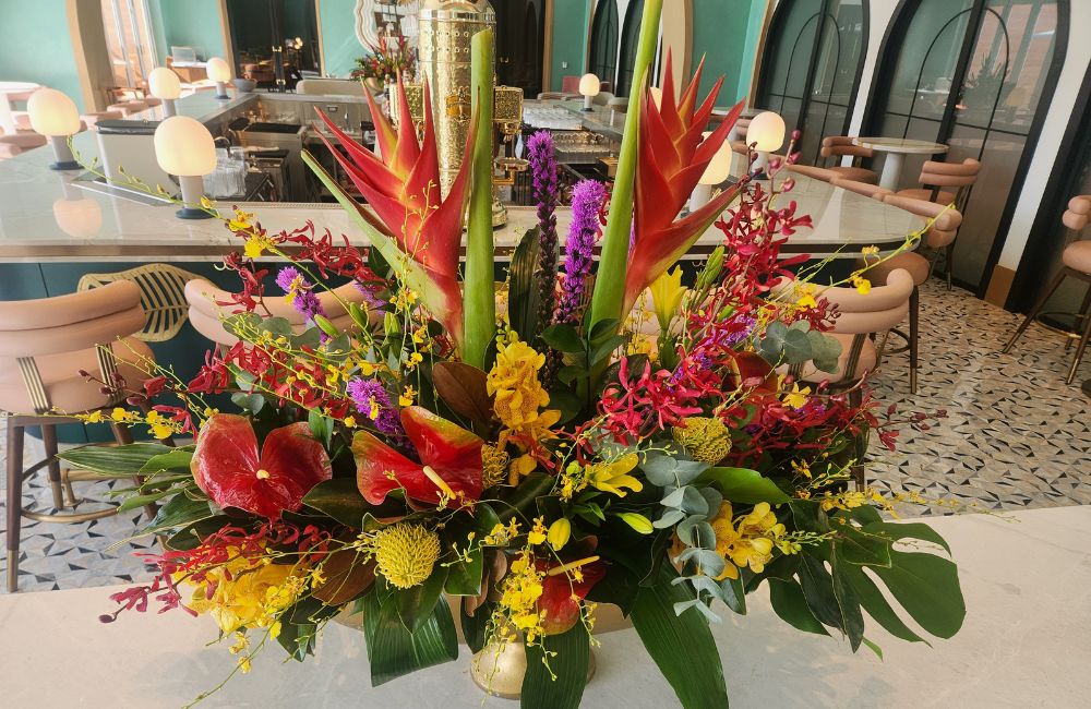artificial flower arrangement ideas for hotels offices events restaurants and retail