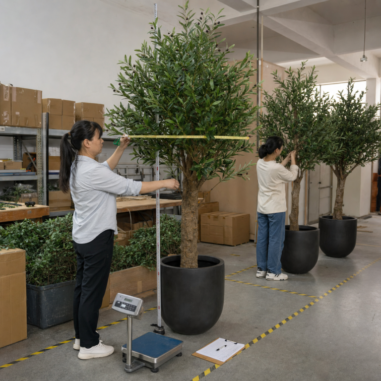Bulk artificial tree production in the Botanicblossoms factory