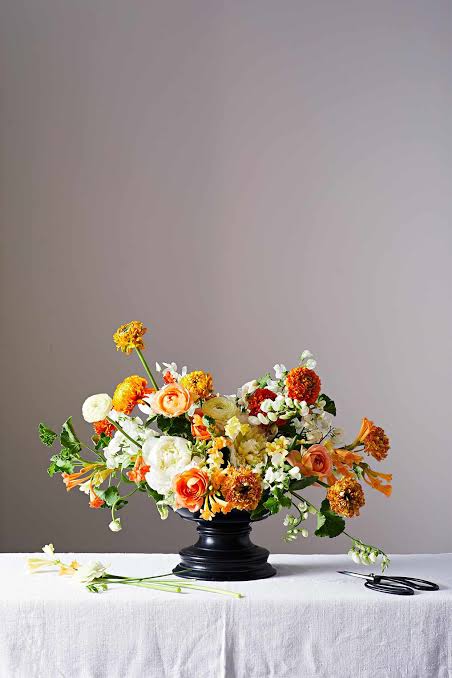 rule of threes for balanced artificial flower arrangement ideas and commercial displays