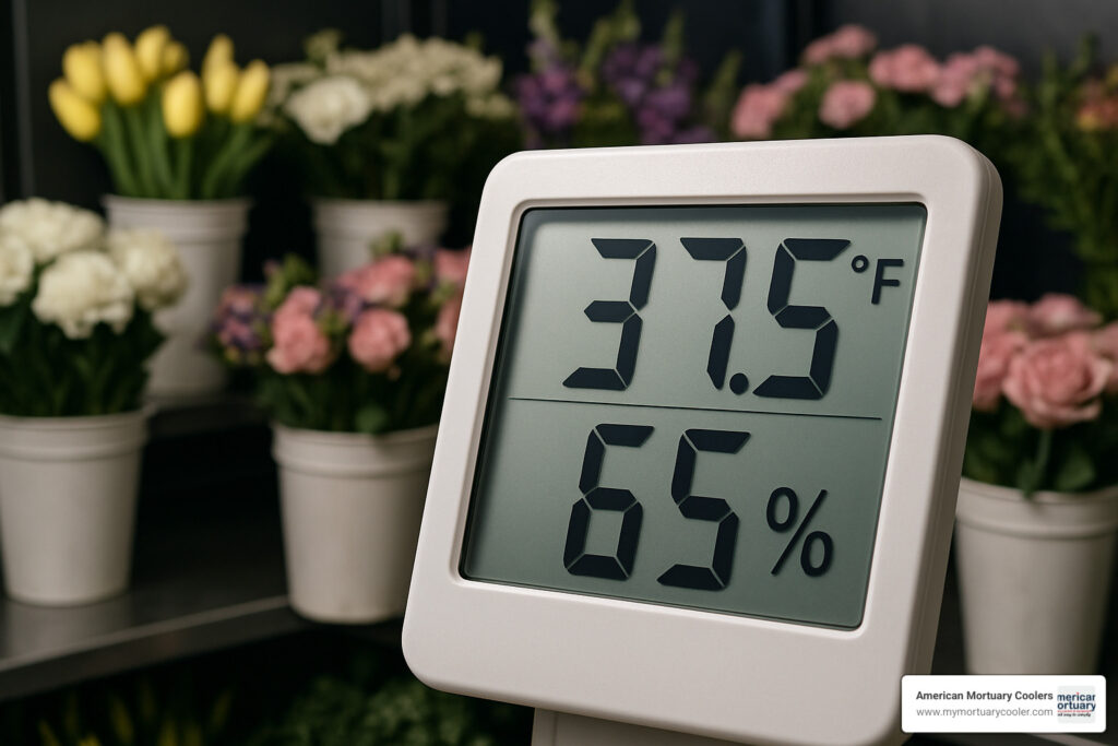 temperature and humidity control for artificial flower storage