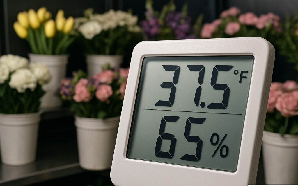temperature and humidity control for artificial flower storage