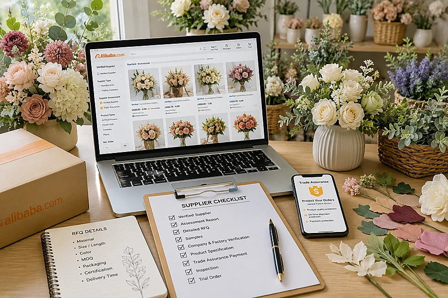 Alibaba Wholesale Guide: How to Find Reliable Faux Flower Suppliers