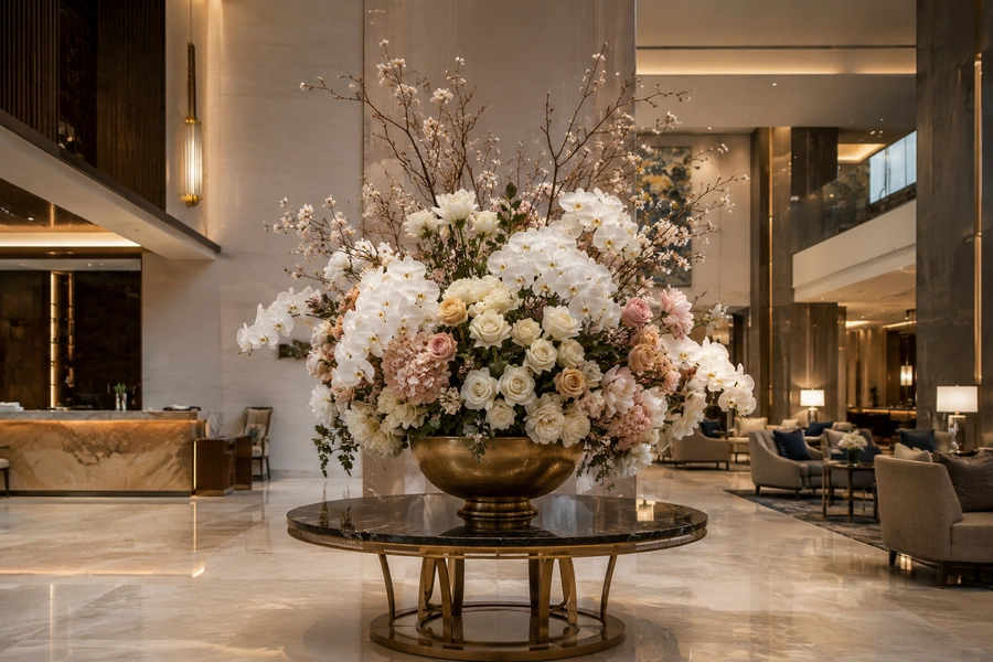 Artificial Flower Arrangement Ideas for Hotel Lobbies That Look Luxury