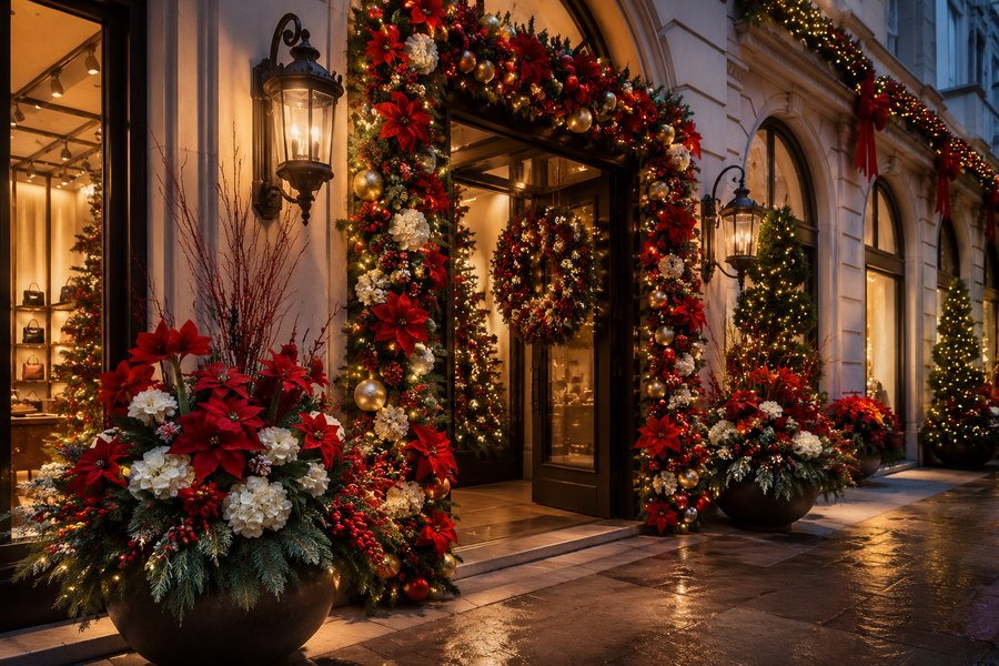 Artificial Flowers for Christmas: Outdoor Displays That Shine in 2025