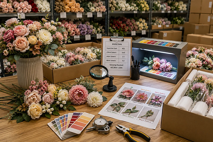 Best Quality of Artificial Flowers 2025: Materials, AQL, Color Control & Packaging