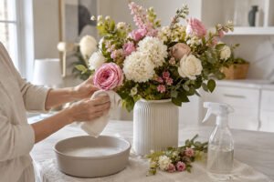 ![Artificial flowers being cleaned for fresh home decor](http://botanicblossoms.com/wp-content/uploads/2025/01/Can-Artificial-Flowers-Be-Washed.jpg "Cleaning Flowers")