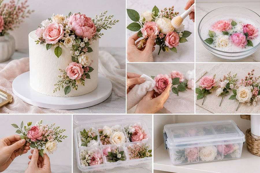 Can Artificial Flowers for Cake Decoration Be Reused?