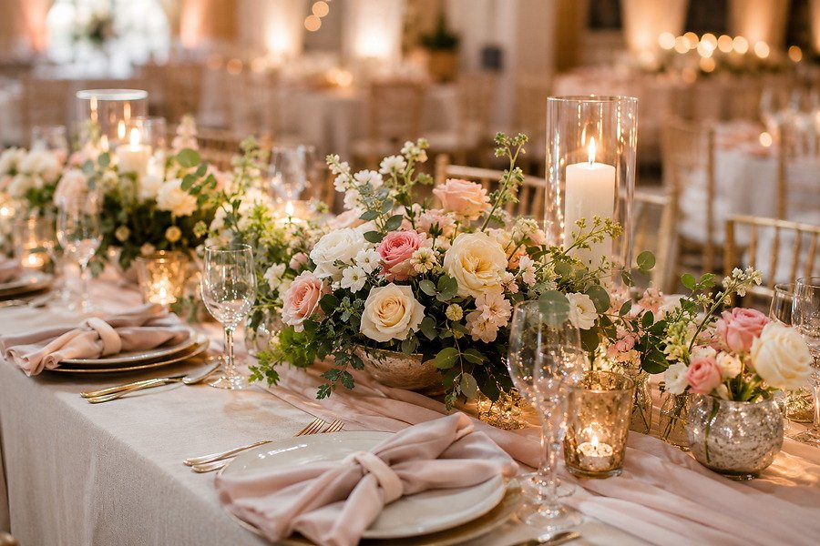 Creative Ideas to Decorate Wedding Reception Tables with Faux Flowers