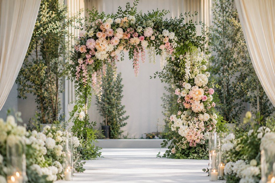 How Can You Design Your Wedding Arch with the Most Loved Artificial Flowers?