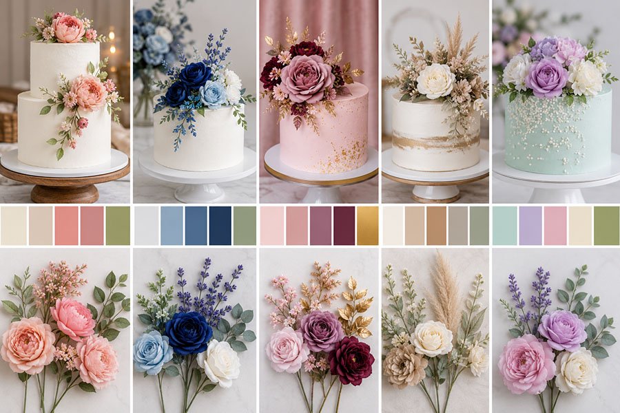 How Do You Match the Color Of Artificial Flowers with Your Cake’s Style?