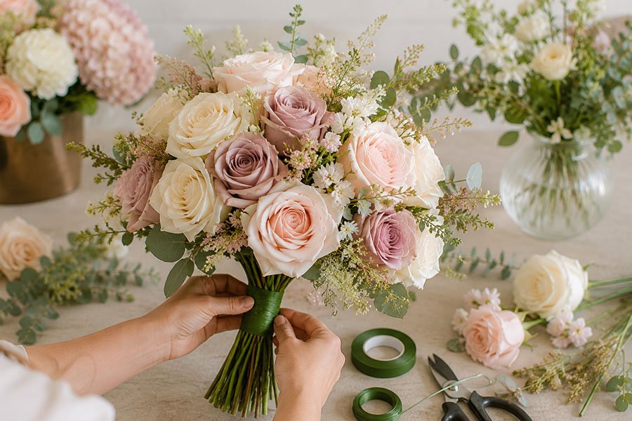 How to Make a Bridal Bouquet with Artificial Flowers?