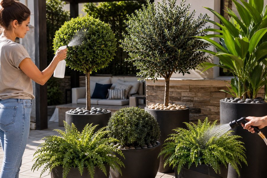 How to Protect My Artificial Plants Outside?