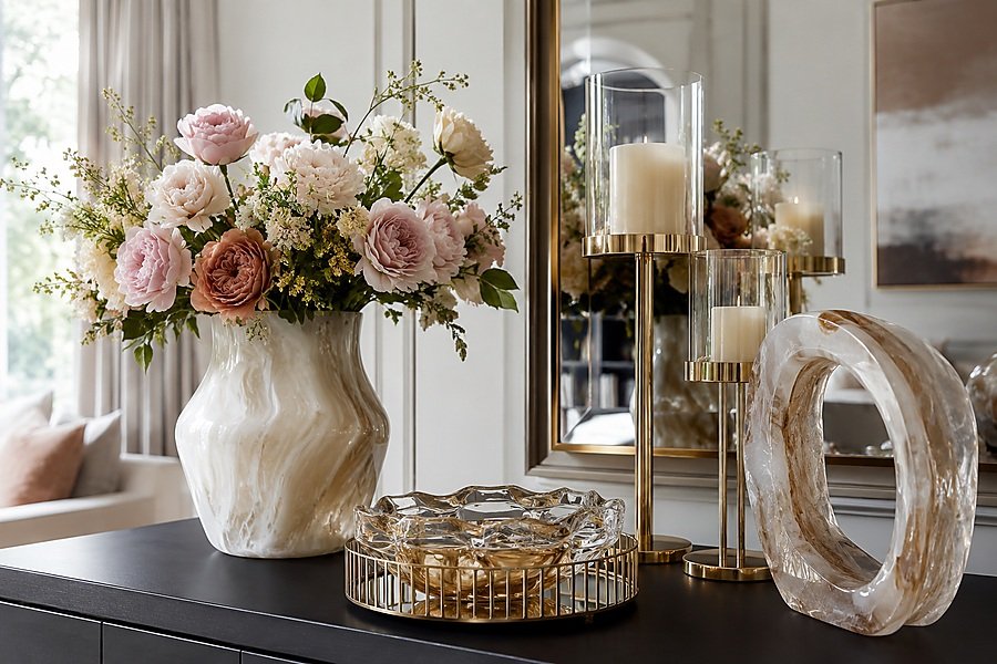 Resin and Metal Home Decor: The Perfect Pairing with Faux Florals
