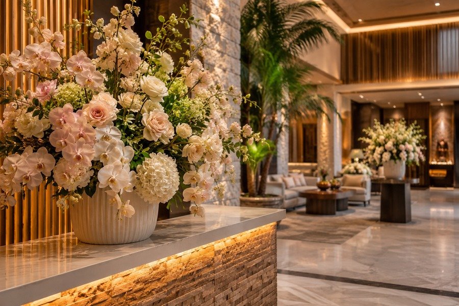 Silk Flowers for Hotels and Hospitality: Cost-Effective Luxury Décor in 2025