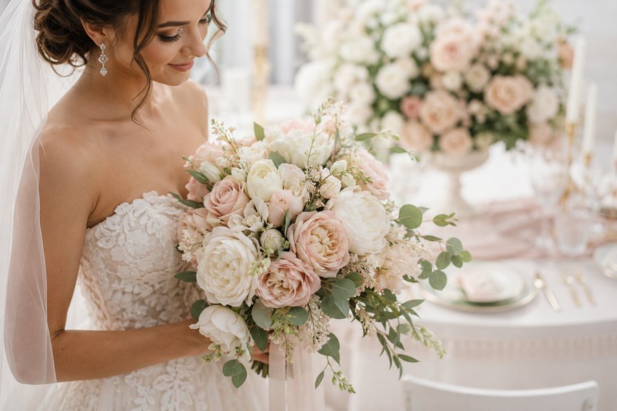 Silk Wedding Bouquet – Elegant Artificial Flowers for Brides | Customizable & Realistic