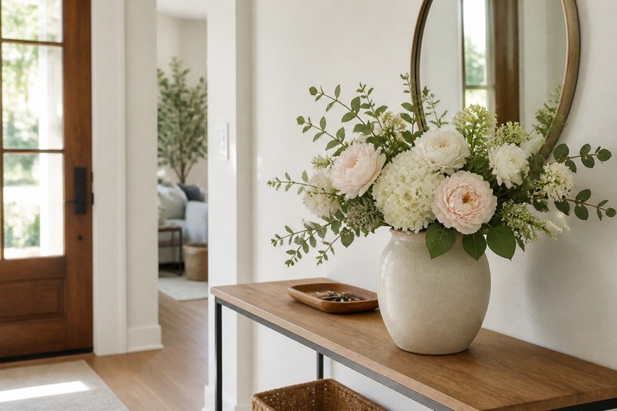 What Are the Best Artificial Flower Styling Ideas for Entryways?