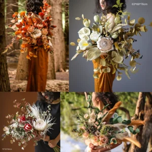 artificial flowers for different silk wedding bouquet styles