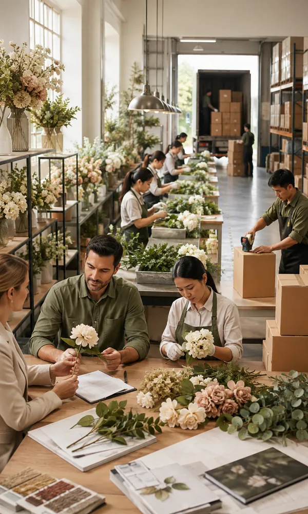 Production planning image placeholder — replace with actual Botanicblossoms factory scheduling photography