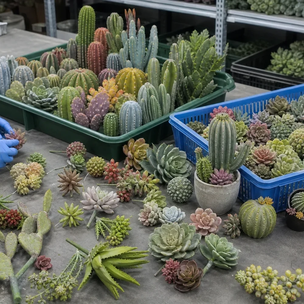 Wholesale custom artificial cactus and succulent assortment
